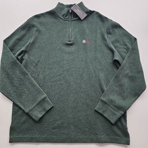 Polo by Ralph Lauren Dark Green Men's Halfzip Sweater Size L Estate Rib NWT $125